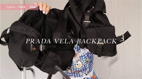 prada vela backpack real vs fake|prada leather bag.